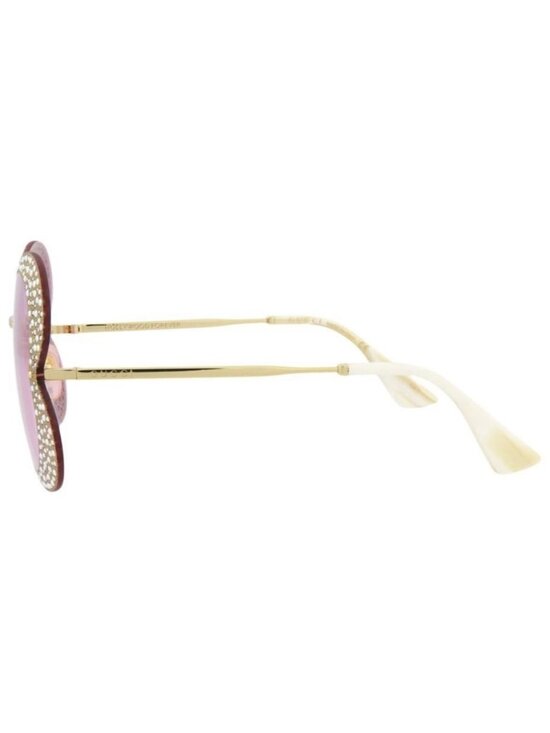 New Gucci Womens Cat Eye Gold Gold Pink Fashion Designer Sunglasses main image 4